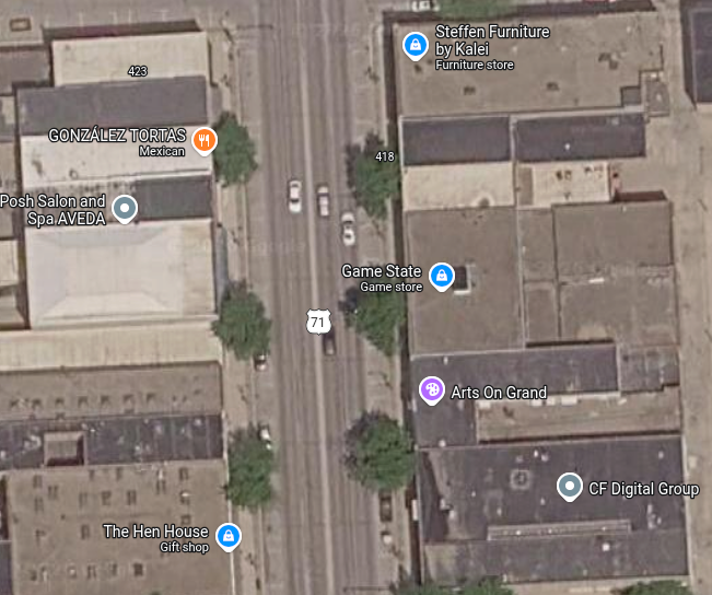A map of downtown Spencer